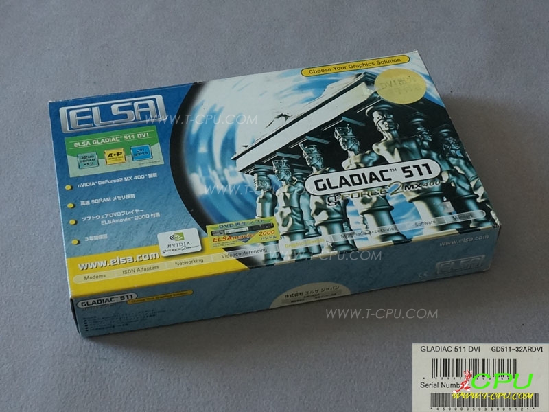 艾尔莎ELSA Glandiac511 geForce2MX400 BOX 1