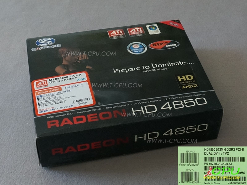 SAPPHIRE蓝宝石 RSDEON HD 4850 NIB