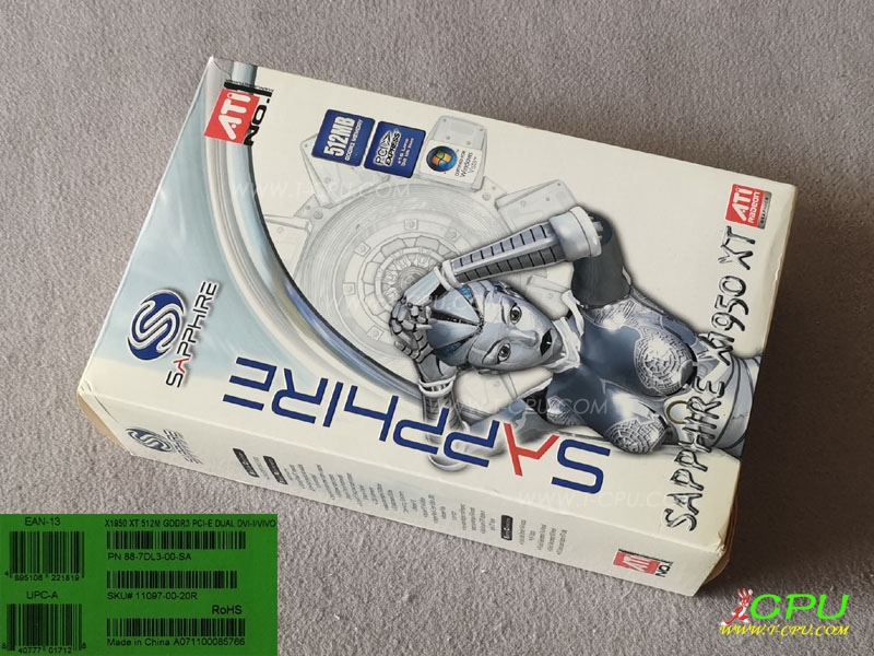 SAPPHIRE蓝宝石 ATI Radeon X1950 XT 512M NIB