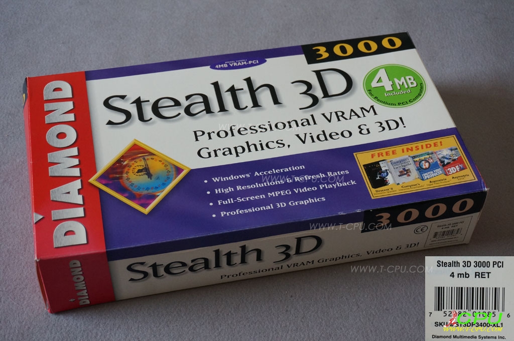 DIAMOND STEALTH 3D 3000 S3 ViRGE VX BOX