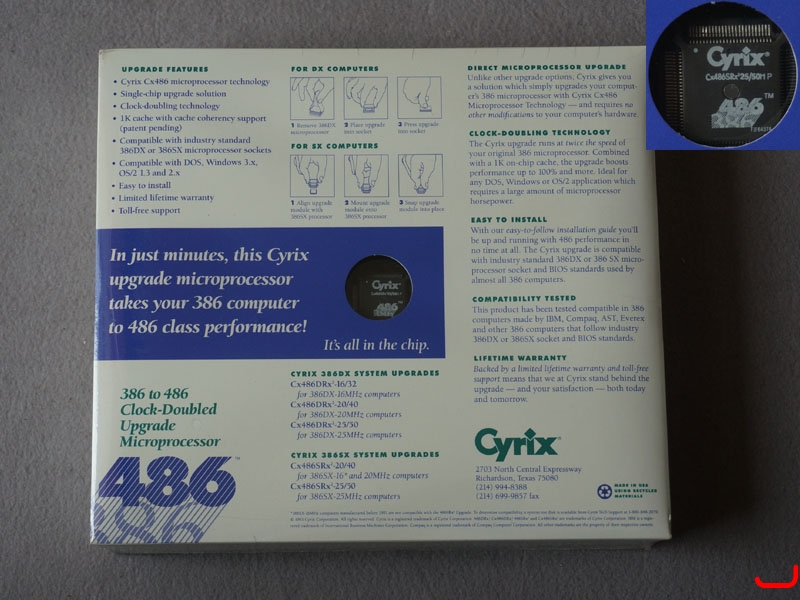 Cyrix Cx486SRx2-25/50 15162-02 NIB