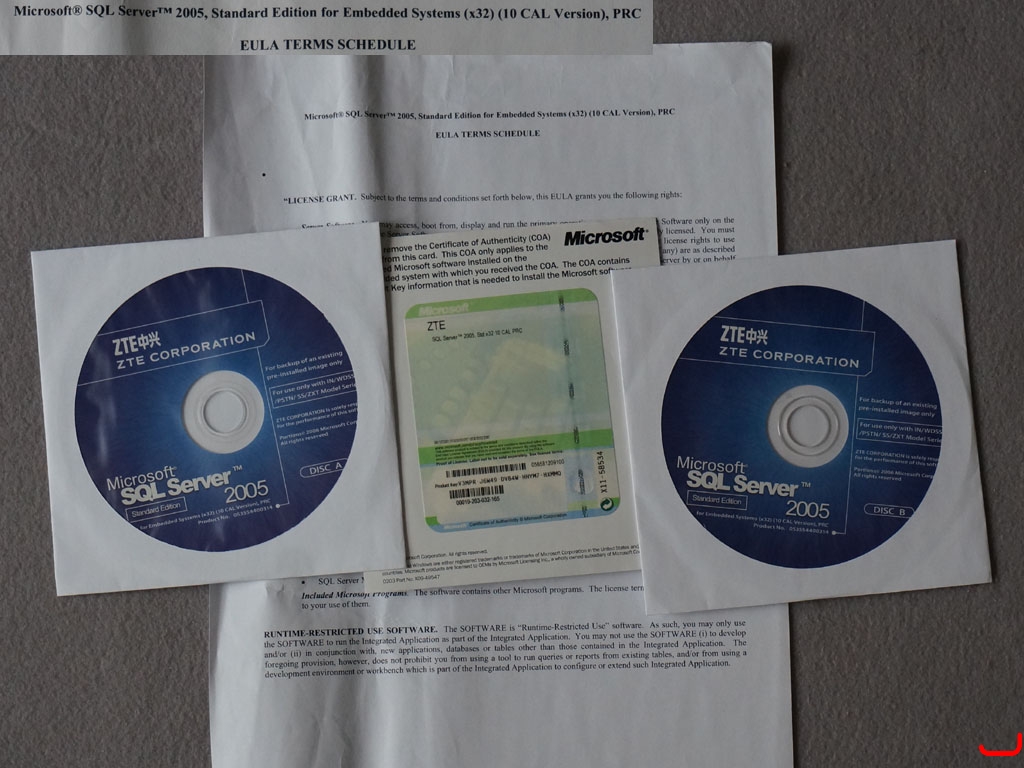 Microsoft SQL Server 2005 for ZTE