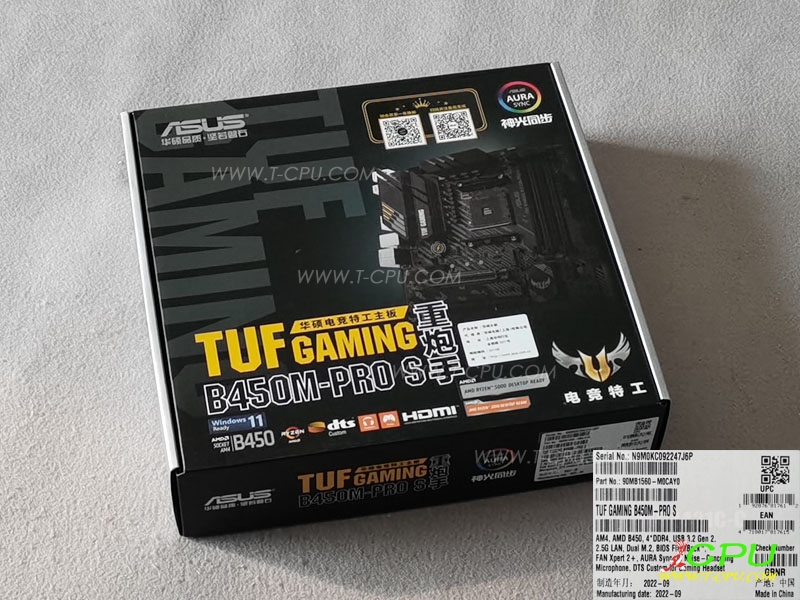 ASUS华硕 TUF B450M-PRO S 重炮手 NIB