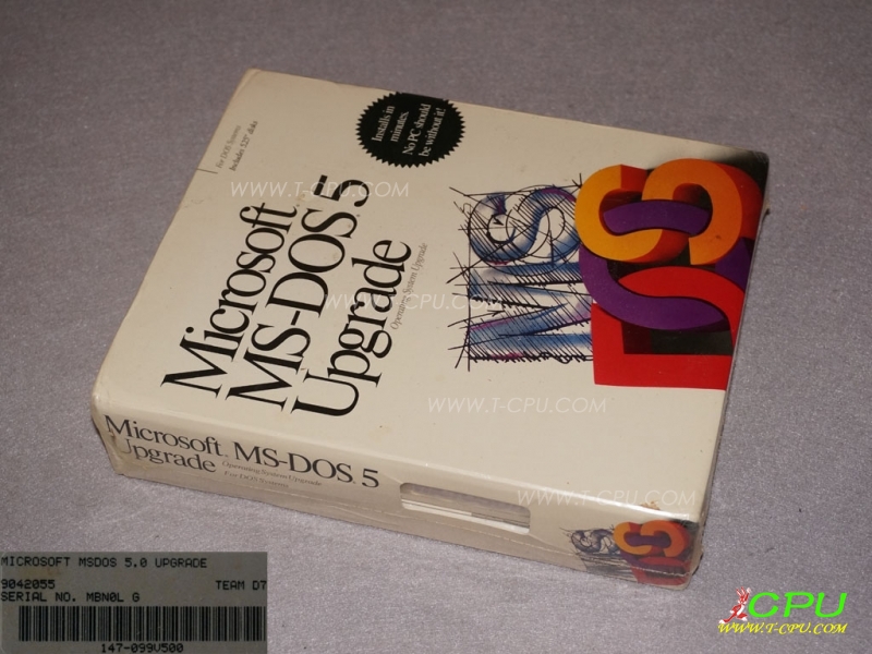 Microsoft MS-DOS 5.0 UPGRADE （5.25 HD） NIB