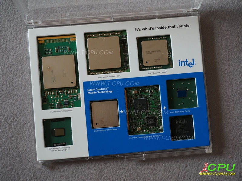 Intel marketing sample of various products available in 2003 made 1