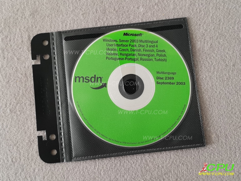 Windows Server 2003 Multilingual User Interface Pack Disc 3
