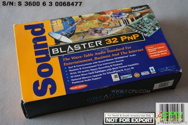 Creative Sound Blaster 32 PNP SB3671 BOX