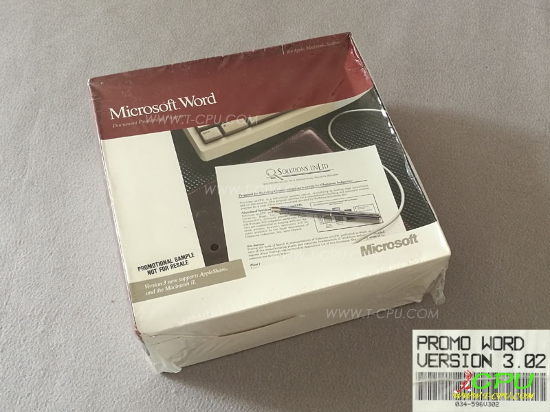Microsoft Word 3.02 SAMPLE for MAC NIB