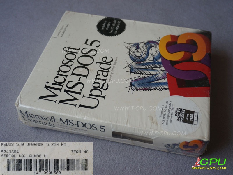 Microsoft MS-DOS 5.0 UPGRADE 5.25 HD NIB