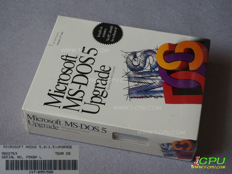 Microsoft MS-DOS 5.0 3.5 UPGRADE NIB